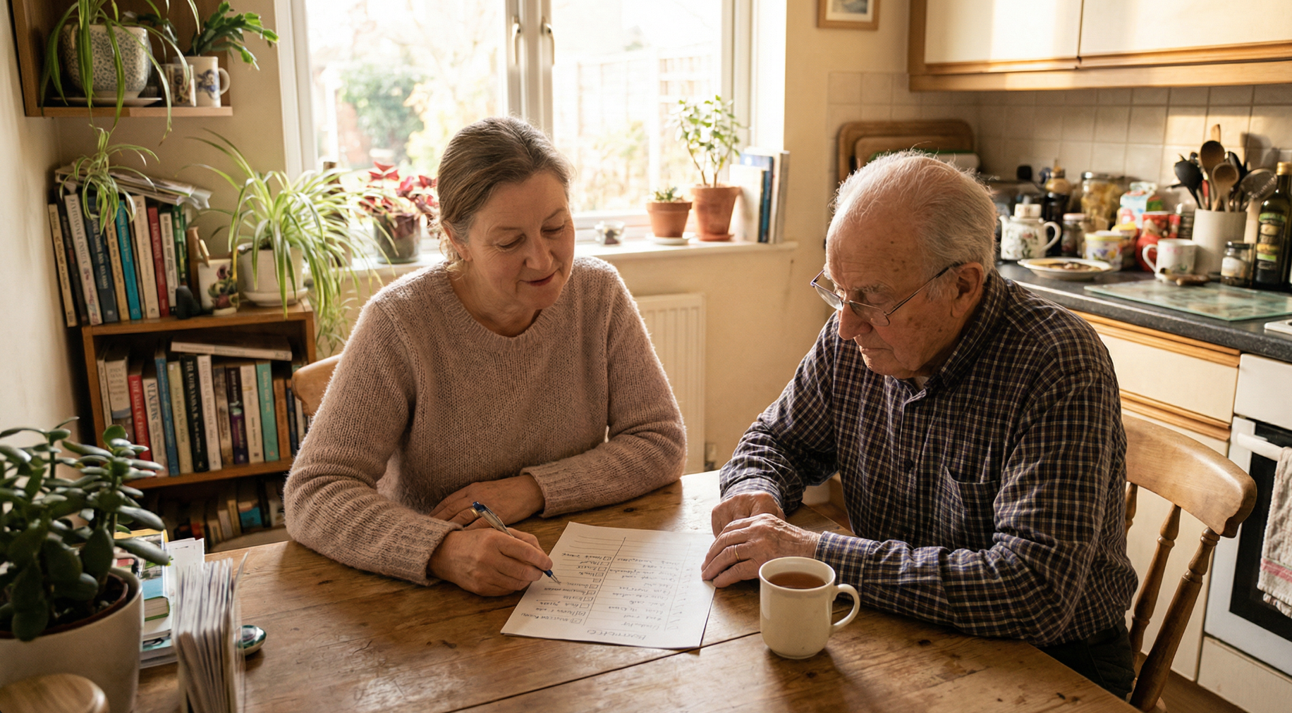 Warm home care visit